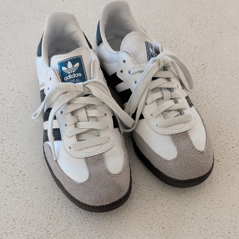 Adidas White and Black Sambas